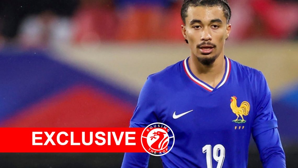 Nathan Zeze in action for France U21 against Germany U21 in Valenciennes.
