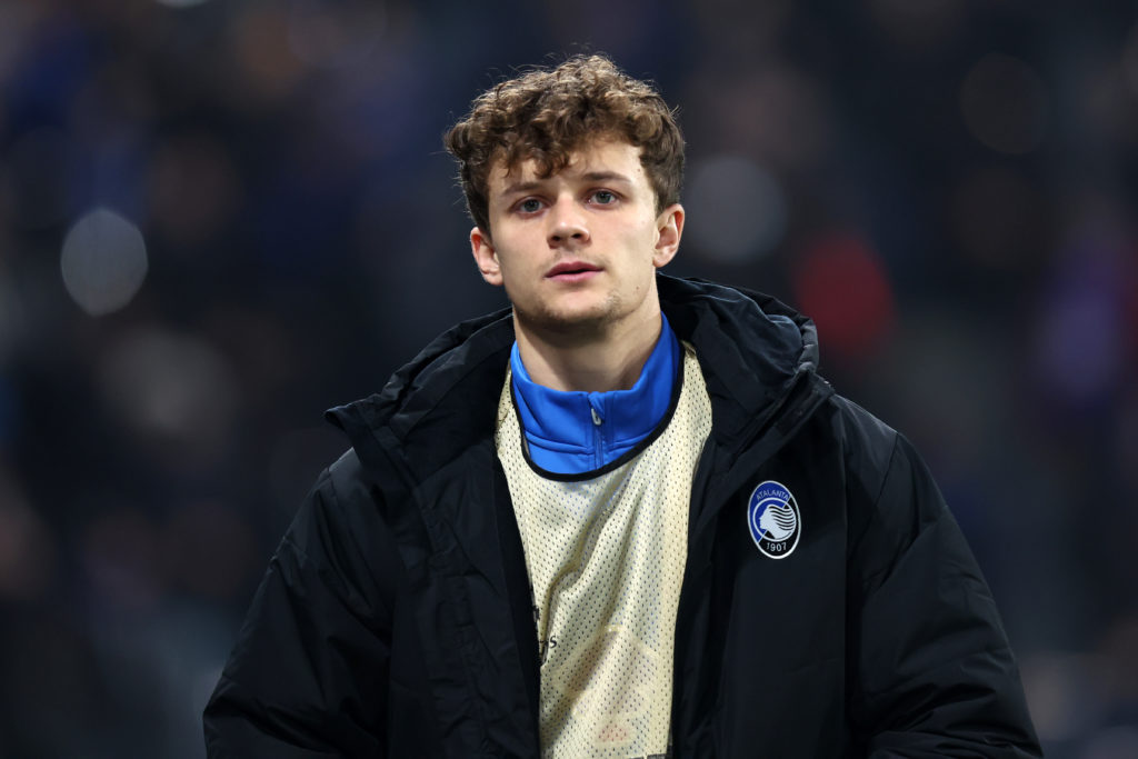 Giorgio Scalvini of Atalanta looks on during the UEFA Champions League match against Sk Sturm Graz.