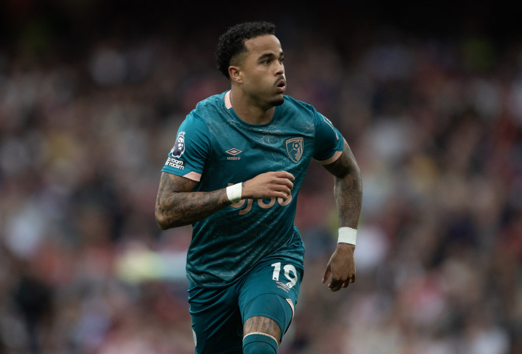 Justin Kluivert of AFC Bournemouth during the Premier League match between Arsenal FC and AFC Bournemouth at Emirates Stadium