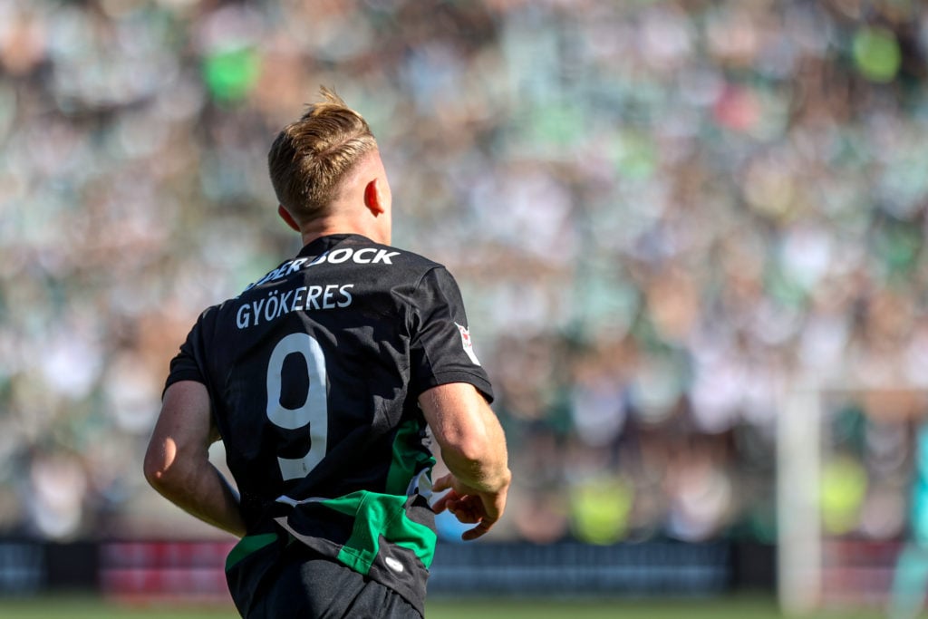 Viktor Gyokeres of Sporting runs during the Portuguese Cup final against Benfica.