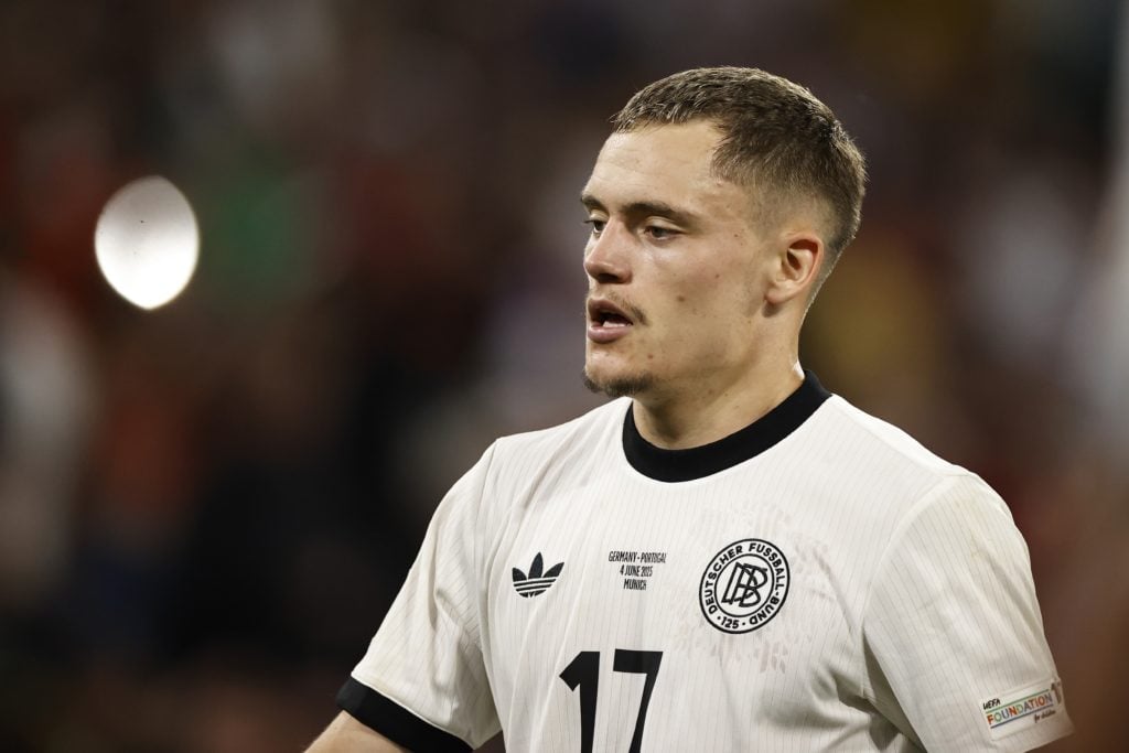 Florian Wirtz in action for Germany during the UEFA Nations League semi-final with Portugal.