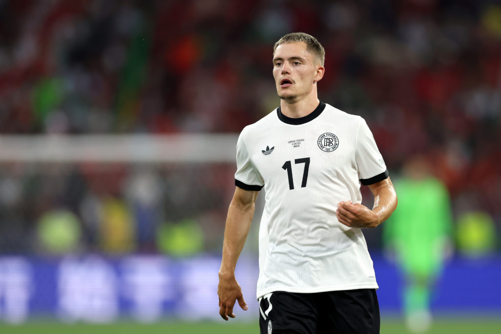 Florian Wirtz of Germany in action during the UEFA Nations League semi-final with Portugal
