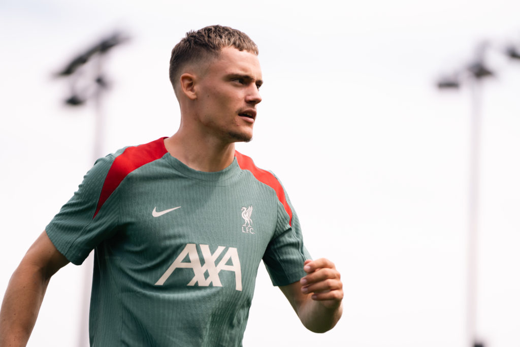 New Liverpool signing Florian Wirtz being put through his paces at the AXA Training Centre ahead of his unveiling