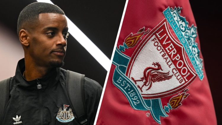 Alexander Isak of Newcastle United arrives for the Premier League match between Aston Villa FC and Newcastle United FC at Villa Park. Liverpool bad...