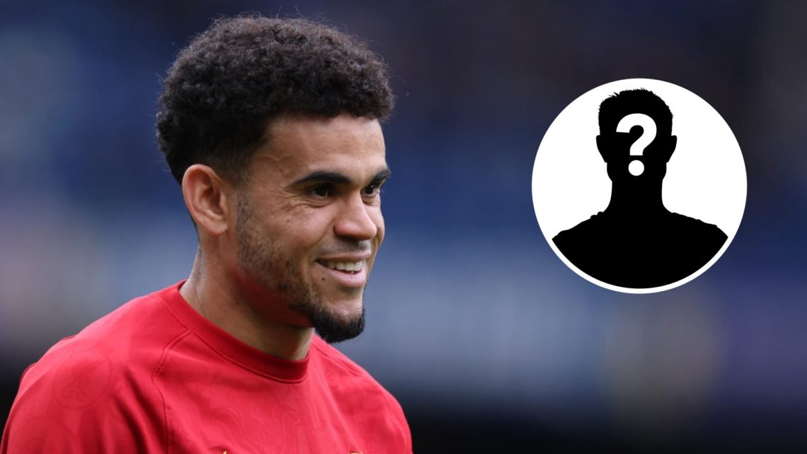Main: Luis Diaz pictured playing for Liverpool in their Premier League game against Chelsea. Insert: Mystery player