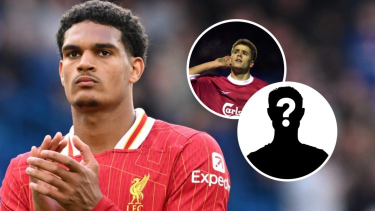 Jarell Quansah applauds after Liverpool's Premier League match with Chelsea at Stamford Bridge. Michael Owen celebrates scoring for Liverpool again...