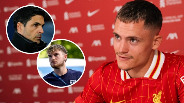 Florian Wirtz smiles as he is unveiled as a new Liverpool player. Harvey Elliott arrives ahead of England U21s EURO U21 match against Slovenia U21....
