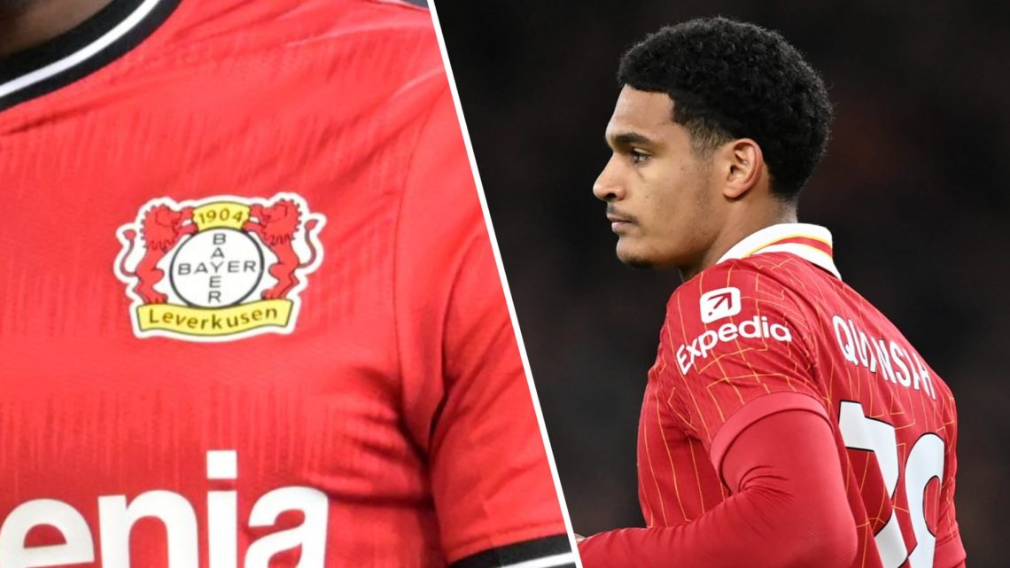 Edmond Tapsoba of Bayer Leverkusen in action against Union Saint Gilloise in the UEFA Europa League. Liverpool defender Jarell Quansah during the 2...