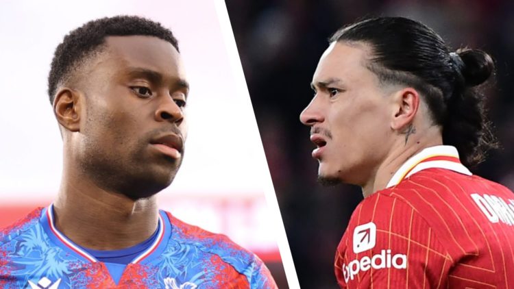 Marc Guehi in action for Crystal Palace during their FA Cup clash with Stockport County. Darwin Nunez pleads against a decision during Liverpool's ...