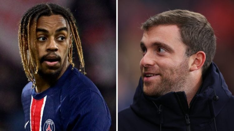 Bradley Barcola of Paris Saint-Germain looks on during the UEFA Champions League 2024/25 League Phase MD6 match between FC Salzburg and Paris Saint...