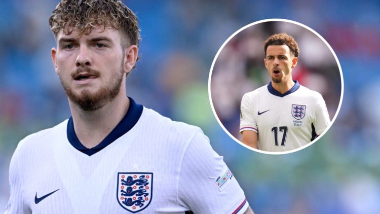 Liverpool's Harvey Elliott in action for England U21s during the Euro U21 Championships match against Slovenia. Liverpool's Curtis Jones playing fo...