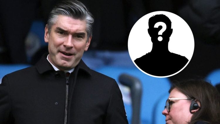 Liverpool sporting director Richard Hughes attends the Premier League match against Manchester City at the Etihad Stadium. Mystery player silhouett...
