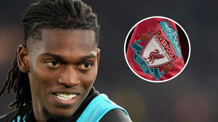 Rafael Leao warms up during AC Milan's Serie A match against AS Roma at the Olimpico. Liverpool corner flag flutters in the breeze ahead of the FA ...