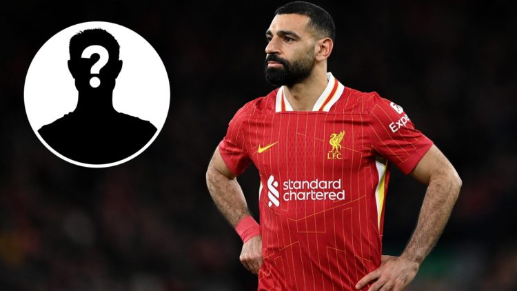 Main: Mohamed Salah looks on during game between Liverpool and Newcastle at Anfield. Inset: Mystery Player