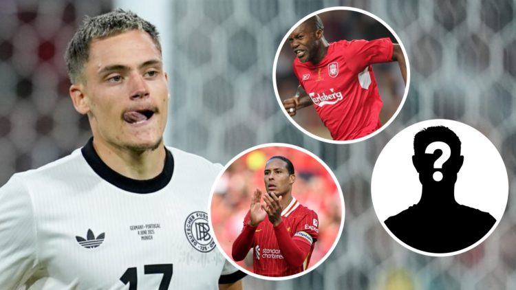 Florian Wirtz celebrates scoring for Germany against Portugal in the UEFA Nations League semi-final. Virgil van Dijk applauds fans at Anfield after...
