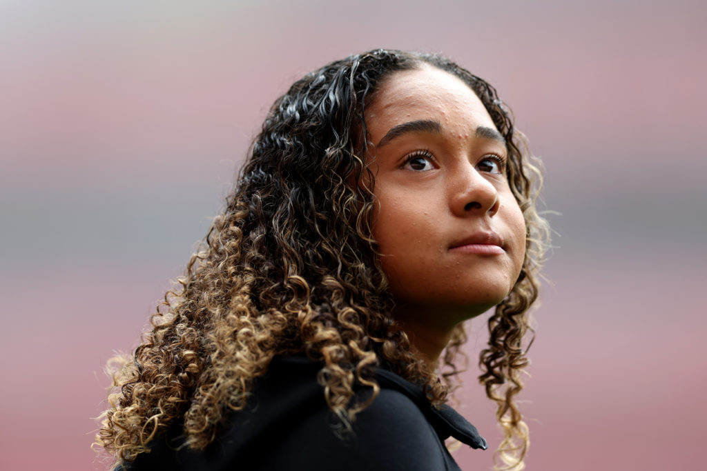 Liverpool forward Olivia Smith pictured ahead of the Women's Super League match against Everton at Anfield.