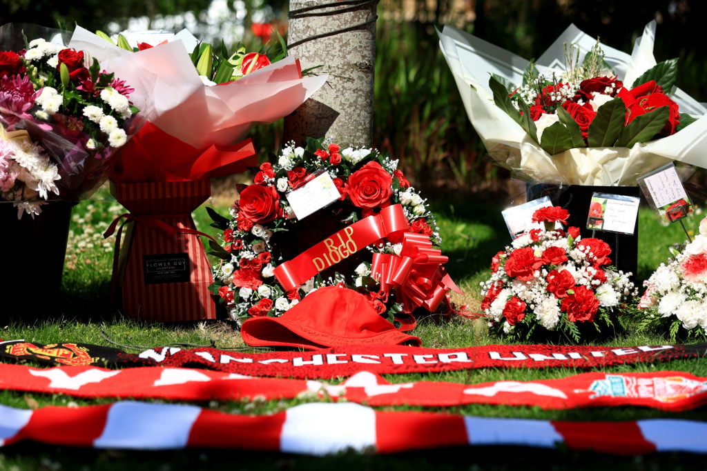 Tributes Laid For Diogo Jota At Anfield