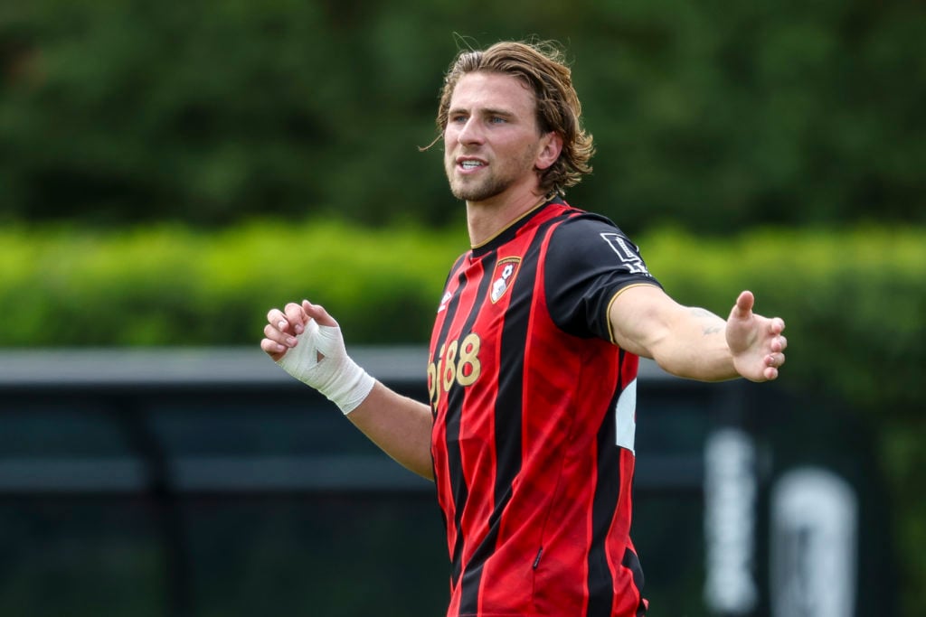 Illia Zabarnyi of Bournemouth during a behind-closed-doors pre-season match between AFC Bournemouth and Hibernian