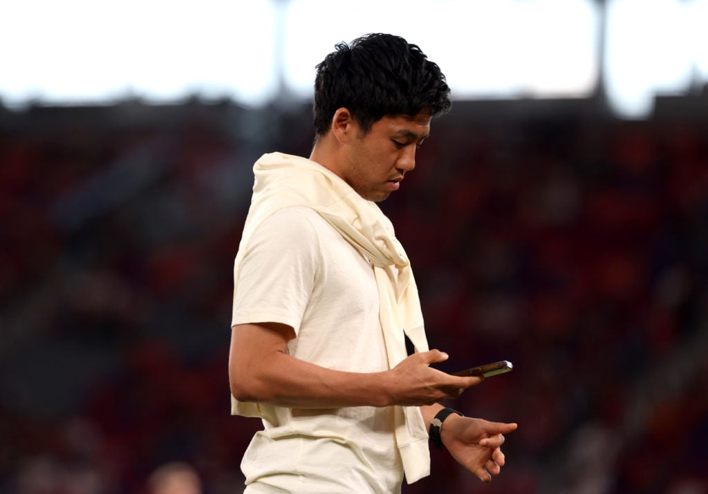 Wataru Endo pictured during Liverpool's pre-season trip to Hong Kong.