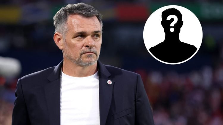 Willy Sagnol, Head Coach of Georgia, looks on prior to the UEFA EURO 2024 round of 16 match between Spain and Georgia at Cologne Stadium