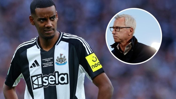 Alexander Isak looks on during the 2025 Carabao Cup final between Newcastle United and Liverpool. ADO Den Haag manager Alan Pardew during an Erediv...