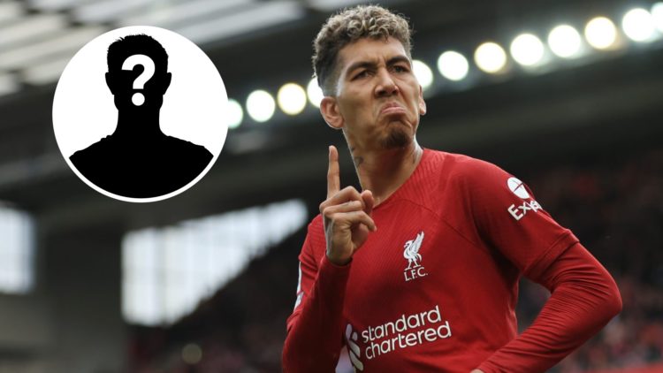 Roberto Firmino of Liverpool celebrates after scoring their 1st goal during the Premier League match between Liverpool FC and Brighton & Hove Albio...