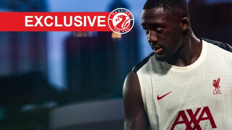 Ibrahima Konate trains with Liverpool during pre-season in Hong Kong.