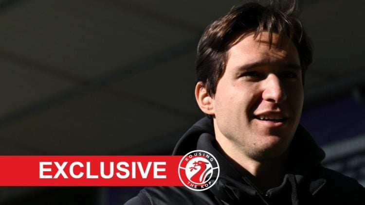 Federico Chiesa pictured as he arrives at Home Park ahead of Liverpool's game against Plymouth Argyle in the FA Cup.