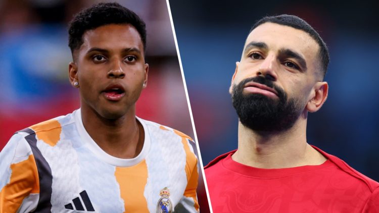 Rodyrgo warming up for Real Madrid ahead of the Copa del Ray final against Barcelona. Salah warming up for Liverpool ahead of game against Manchest...