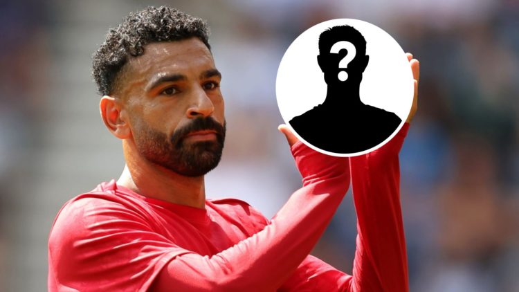 Main: Mohamed Salah pictured clapping the Liverpool supporters during their pre-season game against Preston. Insert: Mystery player