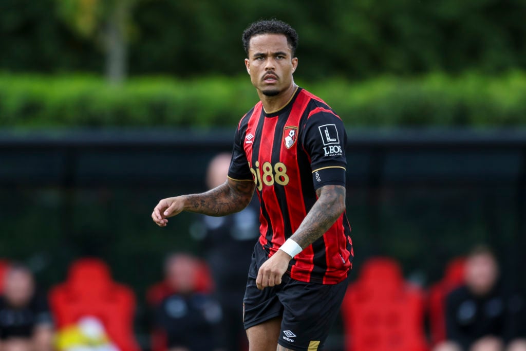 Justin Kluivert in action for Bournemouth during a pre-season friendly against Hibernian