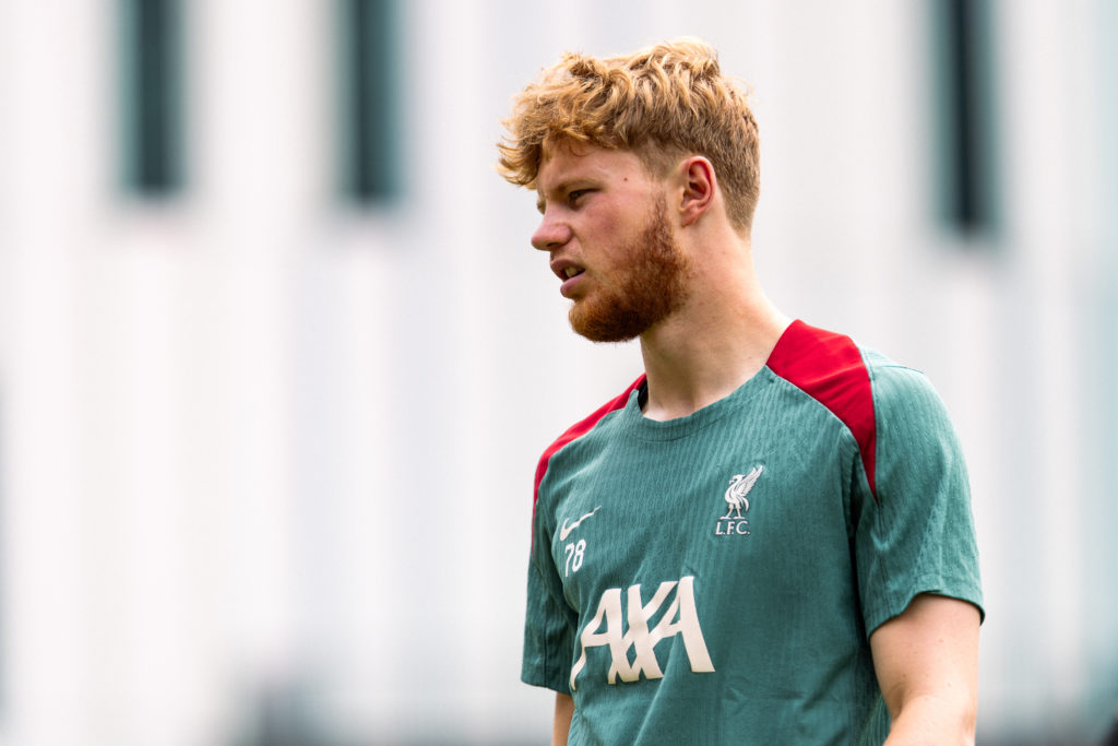 Luca Stephenson pictured during a Liverpool pre-season training session in Hong Kong.