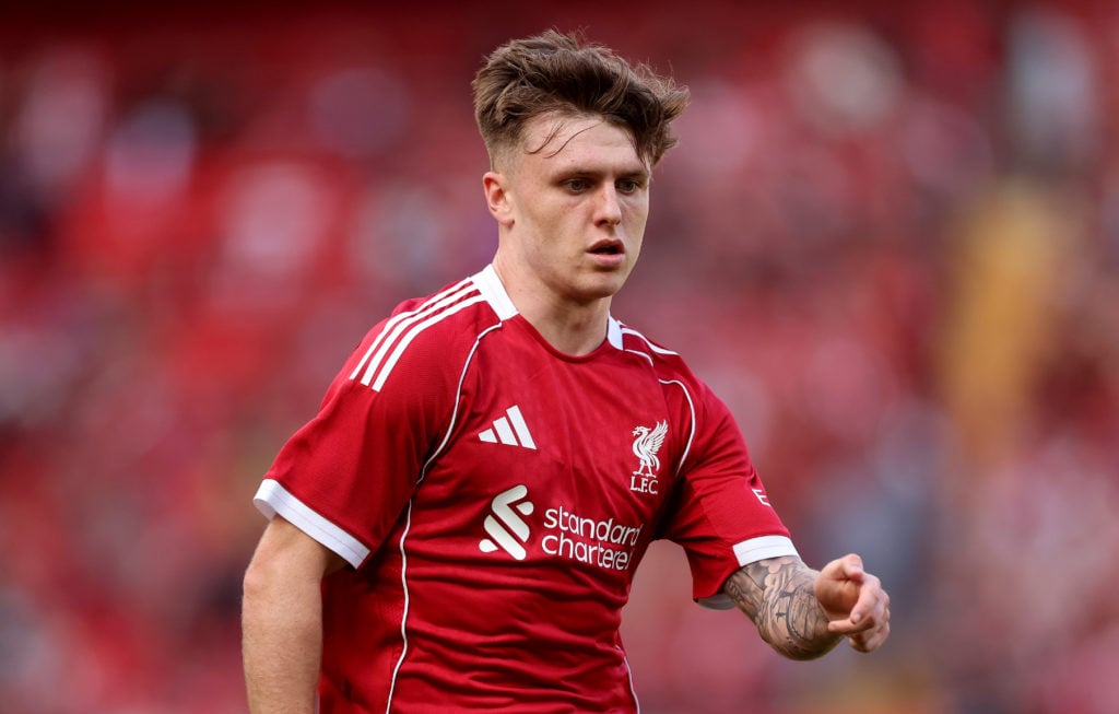 Ben Doak in action for Liverpool during the pre-season friendly against Athletic Bilbao at Anfield.
