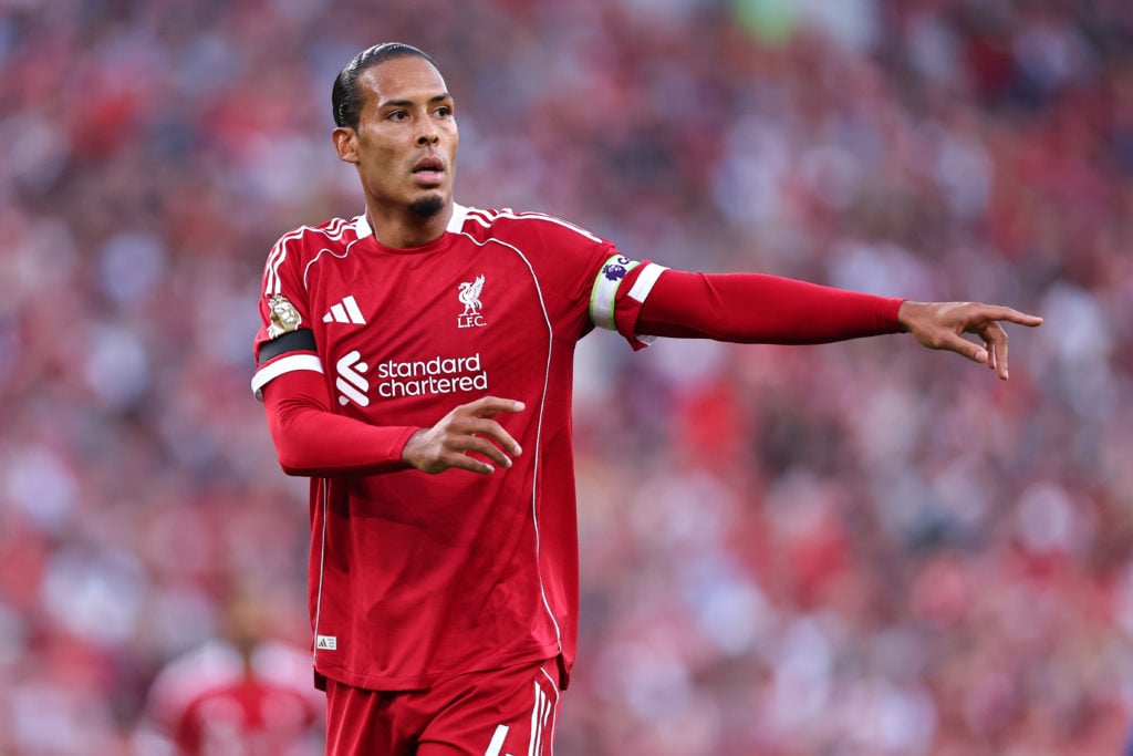 Virgil van Dijk in action for Liverpool during the Premier League match against Bournemouth at Anfield.