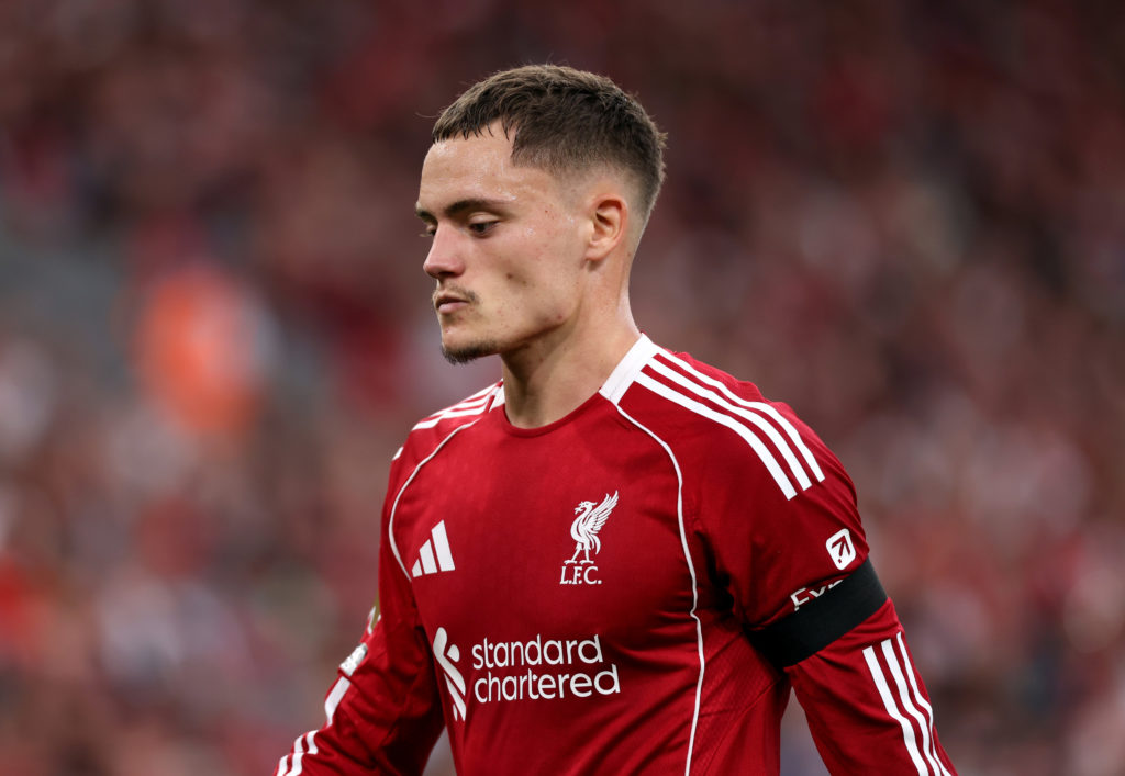Florian Wirtz in action for Liverpool against Bournemouth at Anfield in the Premier League.