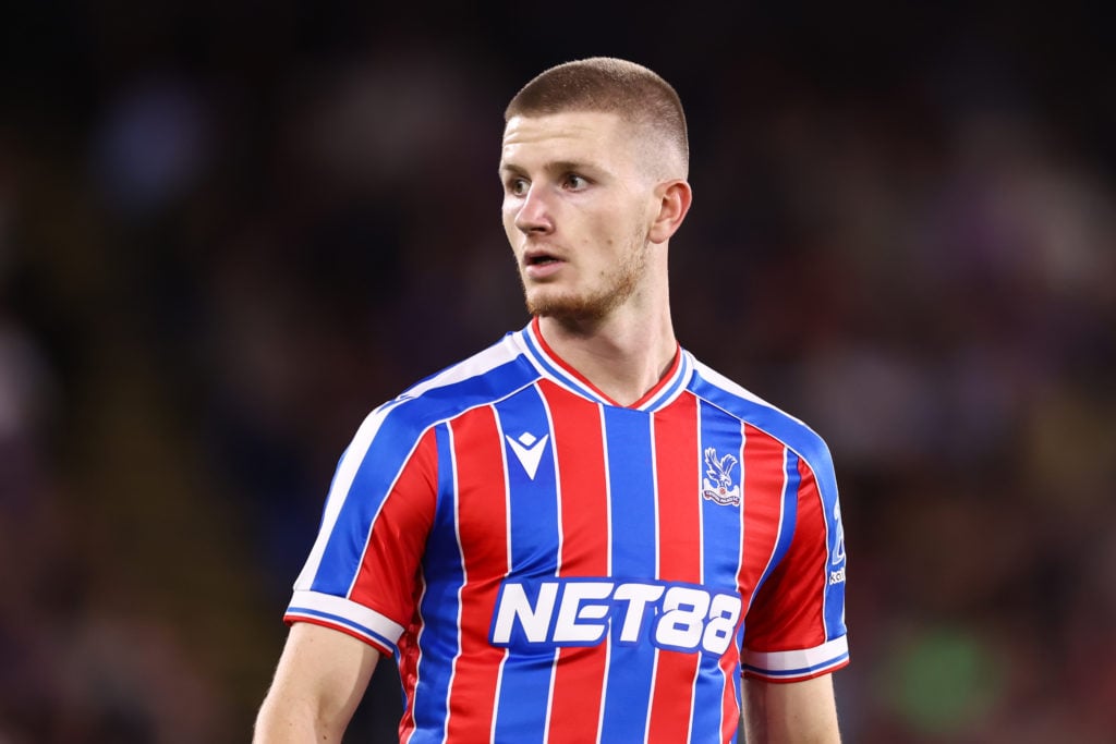 Adam Wharton in action for Crystal Palace during the UEFA Conference League qualifying match against Fredrikstad at Selhurst Park.