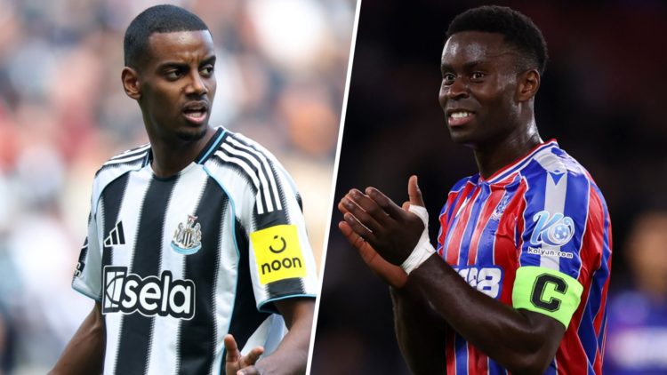 Alexander Isak of Newcastle United reacts during the Premier League match between Newcastle United FC and Everton FC at St James' Park (Left) Marc ...