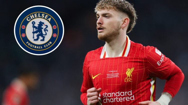 Harvey Elliott pictured in the Carabao Cup final between Liverpool and Newcastle. The Chelsea FC badge during the Adobe Women's FA Cup Fourth Round...