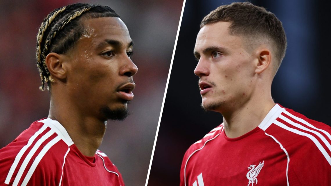 Hugo Ekitike of Liverpool looks on during the second pre-season friendly match between Liverpool and Athletic Club Bilbao at Anfield. Florian Wirtz...