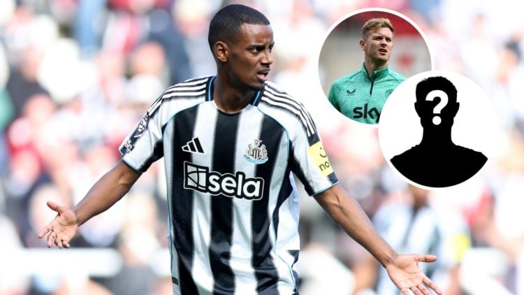 Alexander Isak of Newcastle United reacts during the Premier League match between Newcastle United FC and Everton FC at St James' Park. Nathan Coll...