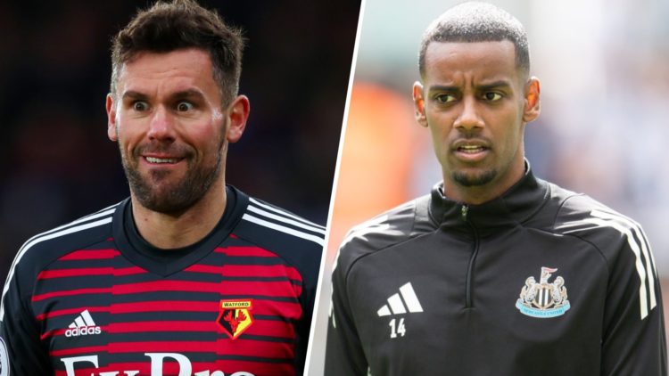 Ben Foster of Watford reacts during the Premier League match between Crystal Palace and Watford FC at Selhurst Park. Alexander Isak of Newcastle Un...