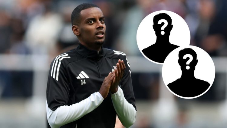 Alexander Isak applauds supporters ahead of Newcastle United's Premier League match against Everton at St James' Park.