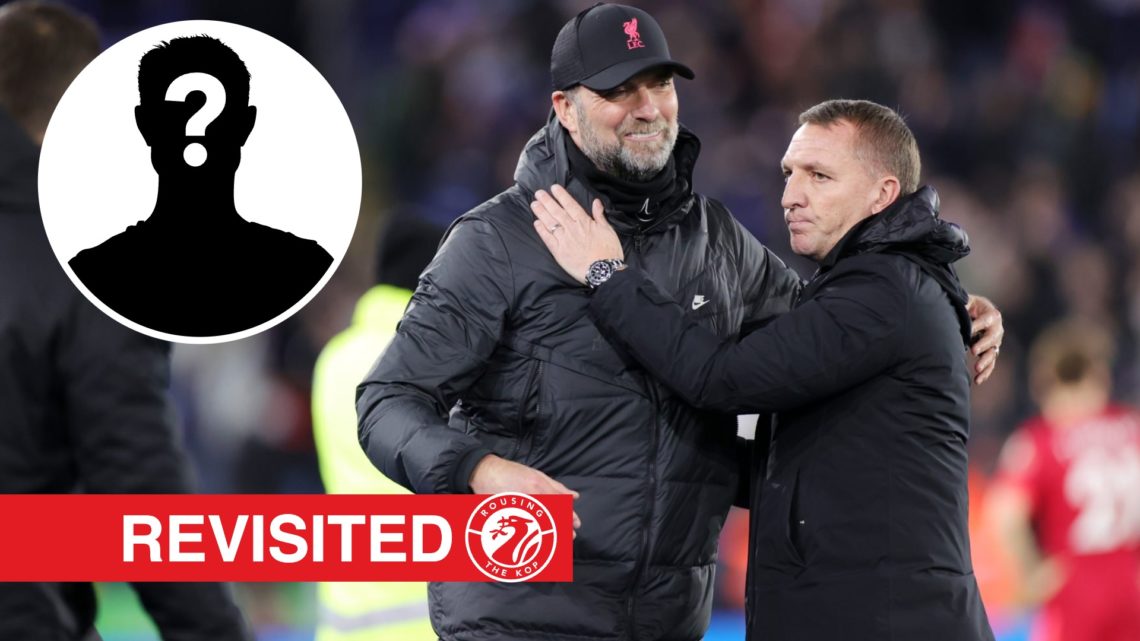 Leicester City Manager Brendan Rodgers and Liverpool Manager Jurgen Klopp embrace after the Premier League match between Leicester City and Liverpo...