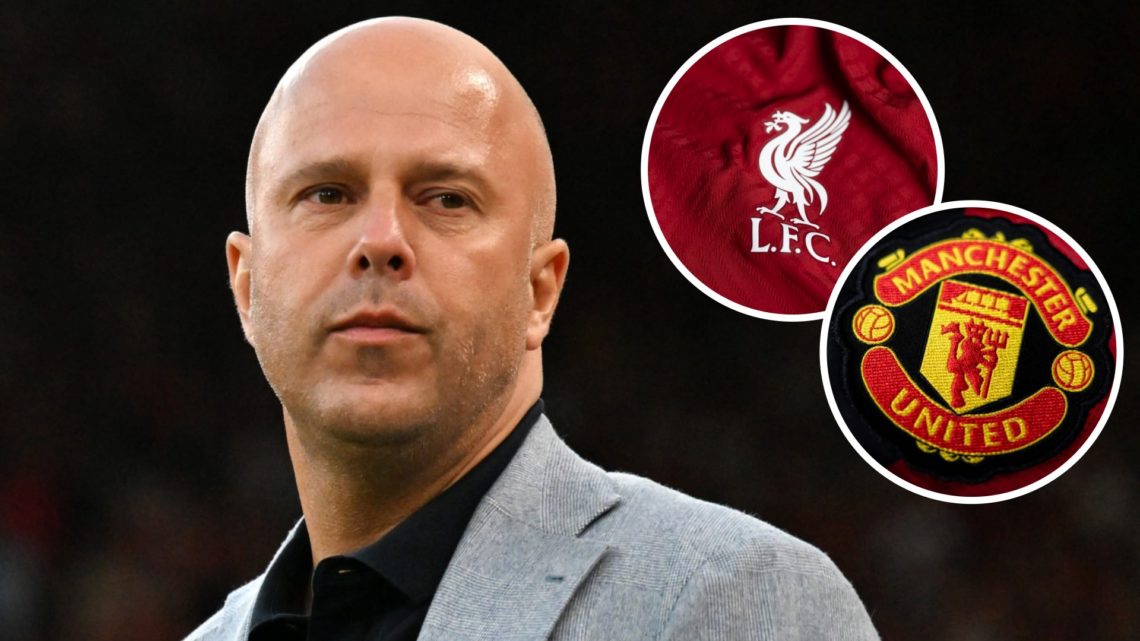 Arne Slot looks on ahead of Liverpool's Premier League match against Bournemouth at Anfield. UEFA Champions League 2022/23 Group Stage Teams Jersey...