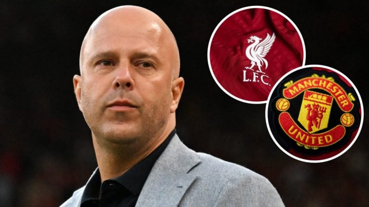 Arne Slot looks on ahead of Liverpool's Premier League match against Bournemouth at Anfield. UEFA Champions League 2022/23 Group Stage Teams Jersey...