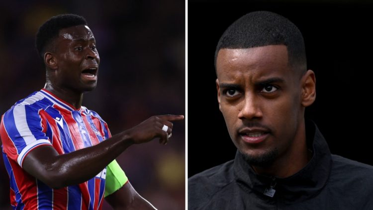 Marc Guehi of Crystal Palace reacts during the UEFA Conference League Play-off Round First Leg match between Crystal Palace and Fredrikstad at Selh...