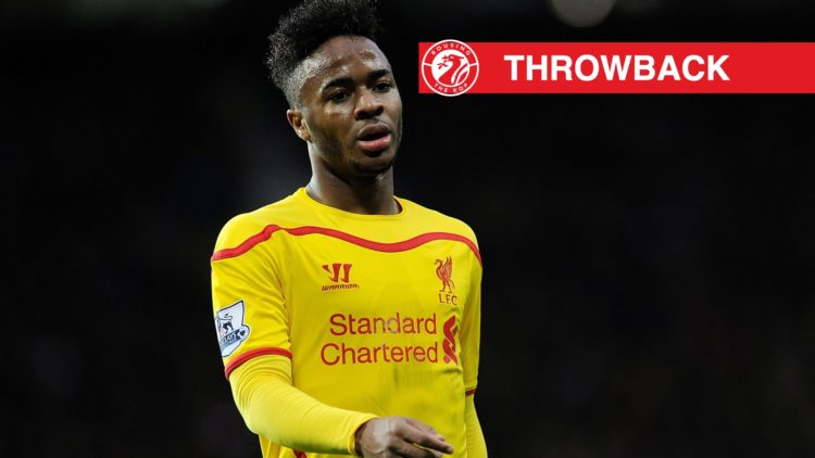 Raheem Sterling of Liverpool during the Barclays Premier League match between Manchester United and Liverpool at Old Trafford