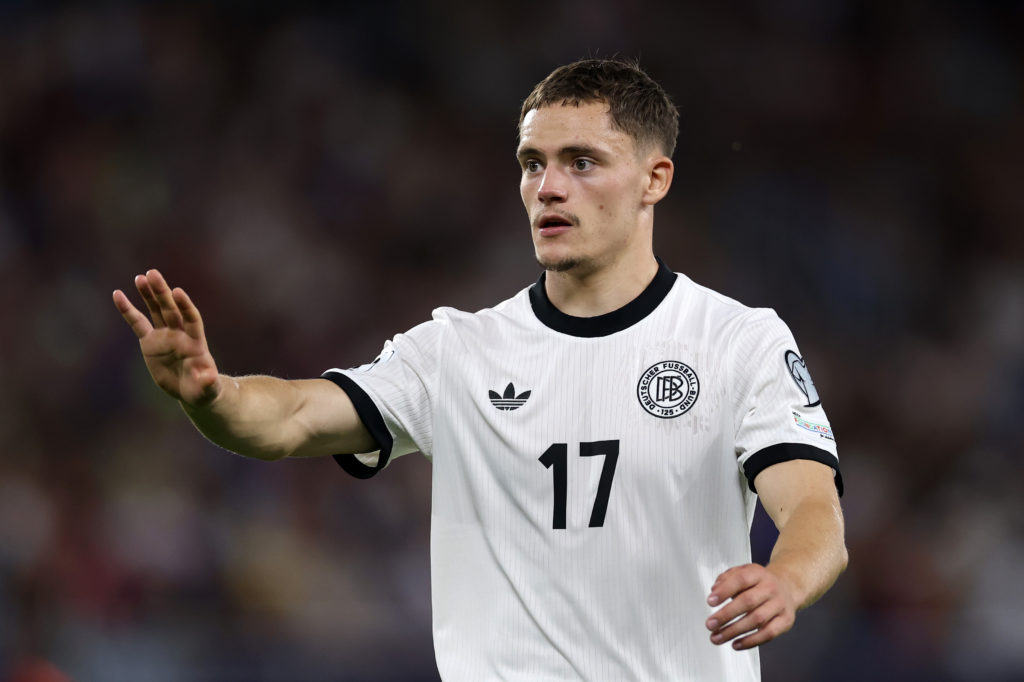 Germany's Florian Wirtz in action during a FIFA World Cup qualifier against Slovakia in Bratislava