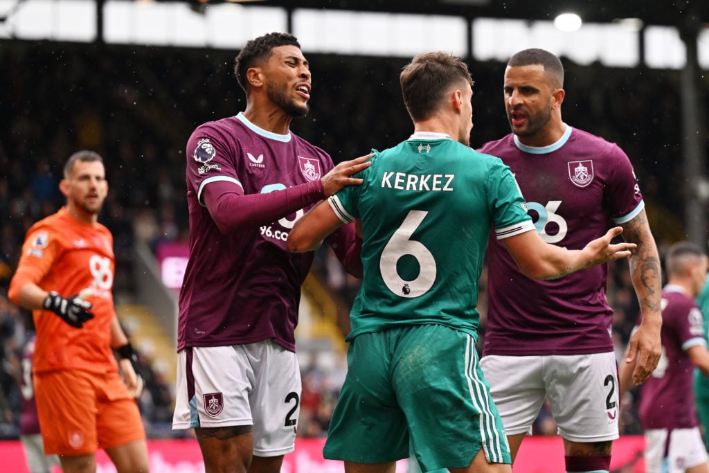 Milos Kerkez argues with Kyle Walker