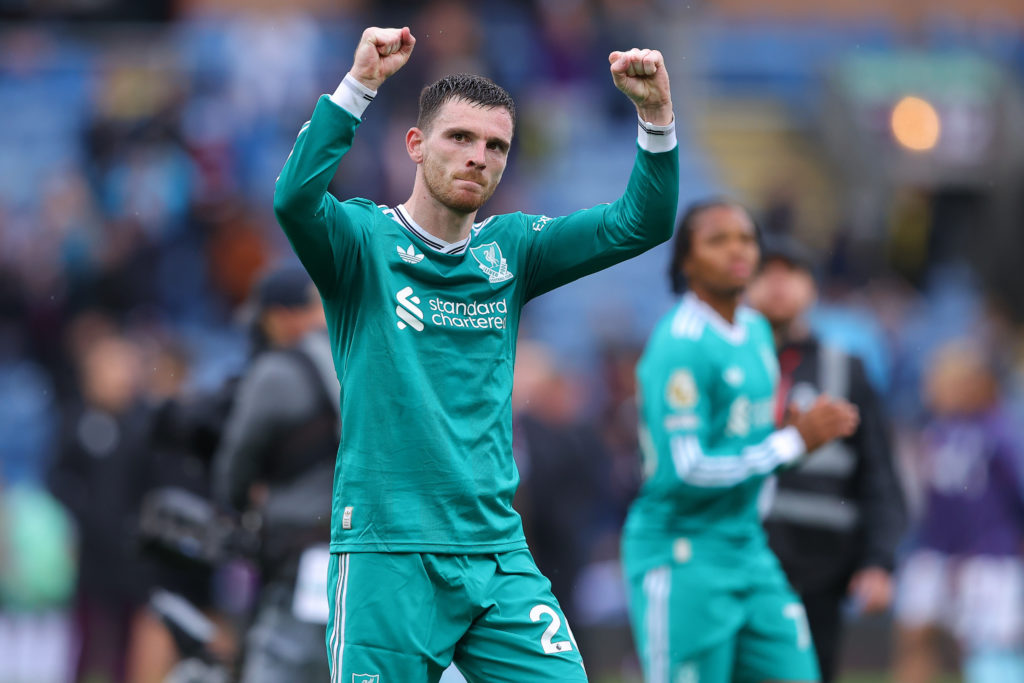 Andrew Robertson of Liverpool during the Premier League match between Burnley and Liverpool at Turf Moor